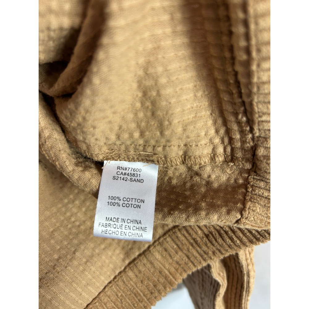 Brown Corduroy Cropped Jacket Saltwater Luxe Sand Western Boho Utility Small - Picture 6 of 7